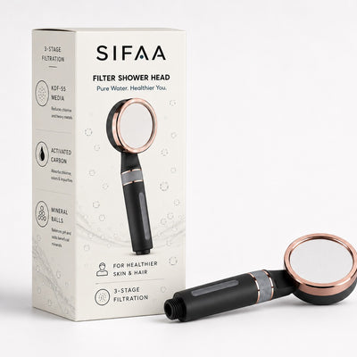 SIFAA Shower Filter Head– Removes 99% Chlorine & Hard Water | UAE