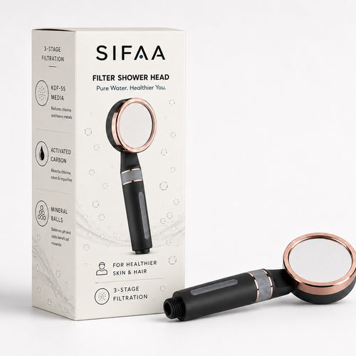 SIFAA Shower Filter Head– Removes 99% Chlorine & Hard Water | UAE